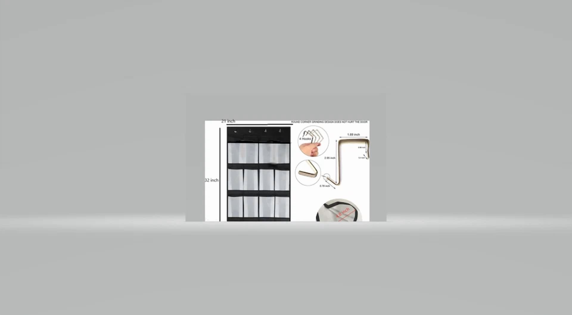 CRESTIN- Over The Door Shoe Organizer Rack Hanging Storage Holder Hanger Bag Closet