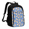 thumbnail image 1 of Fotbe Corgi Mochila con Estampado y Puerto USB para Hombre y Mujer, Mochila Antirrobo, Mochila de Viaje, Mochila Escolar, Mochila Universitaria, 1 of 7