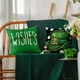 thumbnail image 4 of ST Patricks Day Polka Dots Lucky Clover Hat Irish Kisses Shamrocks Wishes Throw Pillow Covers, 18 x 18 Inch Decoration for Sofa Couch Set of 4, 4 of 6