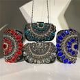 thumbnail image 6 of Womens Evening Clutch Purse Handbag Heavy Beaded Embroidered Evening Bag with Rhinestones, 6 of 15