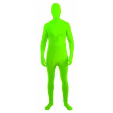 forum novelties women's disappearing man neon color stretch body suit costume, neon green, medium/large
