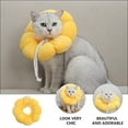 thumbnail image 2 of Cat Recovery Collar Sunflower Shape Soft Stuffed Neck Cone Adjustable Anti-Bite Lick Wound Healing Safety Collar After Surgery, 2 of 7