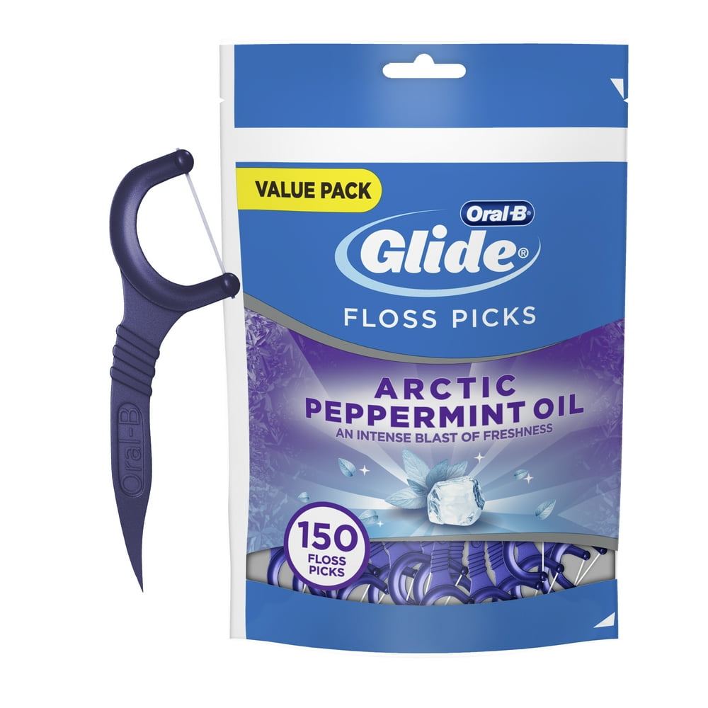 OralB Glide Arctic Peppermint Oil Dental Floss Picks, Mint, 150 ct OralB Glide Arctic Peppermint Oil Dental Floss Picks, Mint, 150 ct
