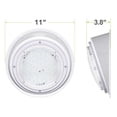 thumbnail image 2 of Leisure LED RV Trailer Camper 5th Wheel White 8.5" Round Scare Porch 12V LED Light 600 LM with 11" Angled Bezel (LED Light with Angle Bezel in White), 2 of 9