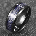 thumbnail image 2 of 8mm Celtic Knot Tungsten Carbide Ring for Men Black Wedding Engagement Band, 2 of 5