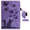 thumbnail image 5 of Nalacover Tablet Case for Samsung Galaxy Tab A7 Lite 8.7" 2021 Flip Wallet Case with Card Slots Elastic Band Pen Holder - Cute Butterflies Cat Pattern PU Leather Stand Shockproof Cover - Purple, 5 of 8