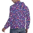 thumbnail image 3 of KLL colorful Skull butterfly flower1 Print Mens Hoodie Long Sleeve Casual Pullover Hooded Sweatshirt Fashion Drawstring Hoodies with Pocket-4X-Large, 3 of 6