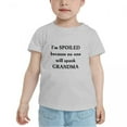 thumbnail image 2 of I'm SPOILED Because No One Will Spank GRANDMAs Cute Toddler Tshirts for Boys Girls (Gray, 3T), 2 of 5