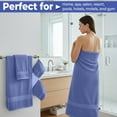 thumbnail image 6 of KAHAF COLLECTION 6 Piece Towel Set Blue – 100% Ringspun Cotton Soft & Highly Absorbent–Includes 2 Bath Towels, 2 Hand Towels & 2 Washcloths – Quick Dry, Durable and Luxurious Bathroom Essentials, 6 of 8