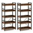 thumbnail image 1 of Costway 2 PCS 5-Tier Storage Rack with 4 Hooks Open Display Shelves Metal Frame Display, 1 of 10