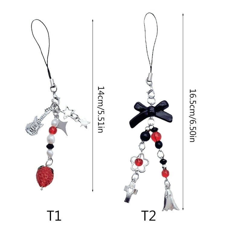 MANNYA Y2K Keychain Eye Catching Black Bowknot Keychain MANNYA Y2K Keychain Eye Catching Black Bowknot Keychain