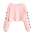 thumbnail image 1 of Camisetas de Manga Larga de las Mujeres Moda Impresa Suelta Casual Cuello Redondo Suéter Deportivo Superior, 1 of 5