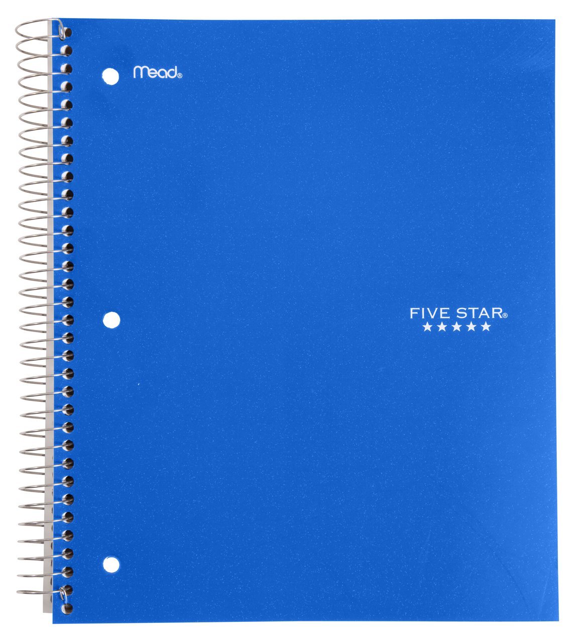 Five Star Spiral Notebook, 3 Subject, College Ruled Paper, 150 Sheets