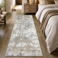 thumbnail image 4 of SIXHOME 2' x 10' Washable Runner Rug, Farmhouse Abstract Non-Slip Carpet,Soft Neutral Indoor Rug for Hallway, Bedroom, Bedside, Laundry Room & Kitchen, Brown, 4 of 7
