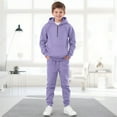 thumbnail image 2 of YunPes Boys and Toddlers' Athletic Sweatsuit Kids Fleece Half Zip Hoodies and Pockets Jogger Pants Fall Winter Clothing Tracksuit, 2 of 9