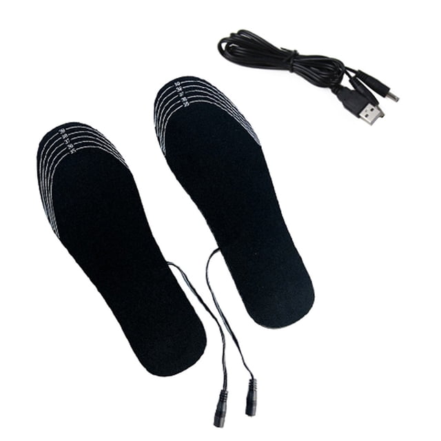 Weiqiqre 1 Pair Heated Insoles Electric Pads Unisex Foot Warmers USB Rechargeable Shoes Discount