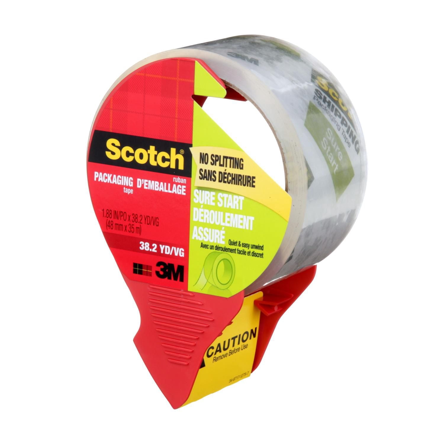 Scotch® Secure Seal Packaging Tape 3250-LR2-EF, 1.88 in x 54.6 yd (48 mm x 50 m)