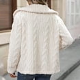 thumbnail image 4 of Aloohaidyvio Womens Winter Sherpa Fleece Jacket Button Down Fuzzy Shacket Outwear with Pockets 2024 Coats for Women Clearance, 4 of 6