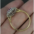 thumbnail image 6 of 3.00 Cts Oval Cut Natural Ruby and Diamond Floral 14k Yellow Gold Ring, 6 of 9