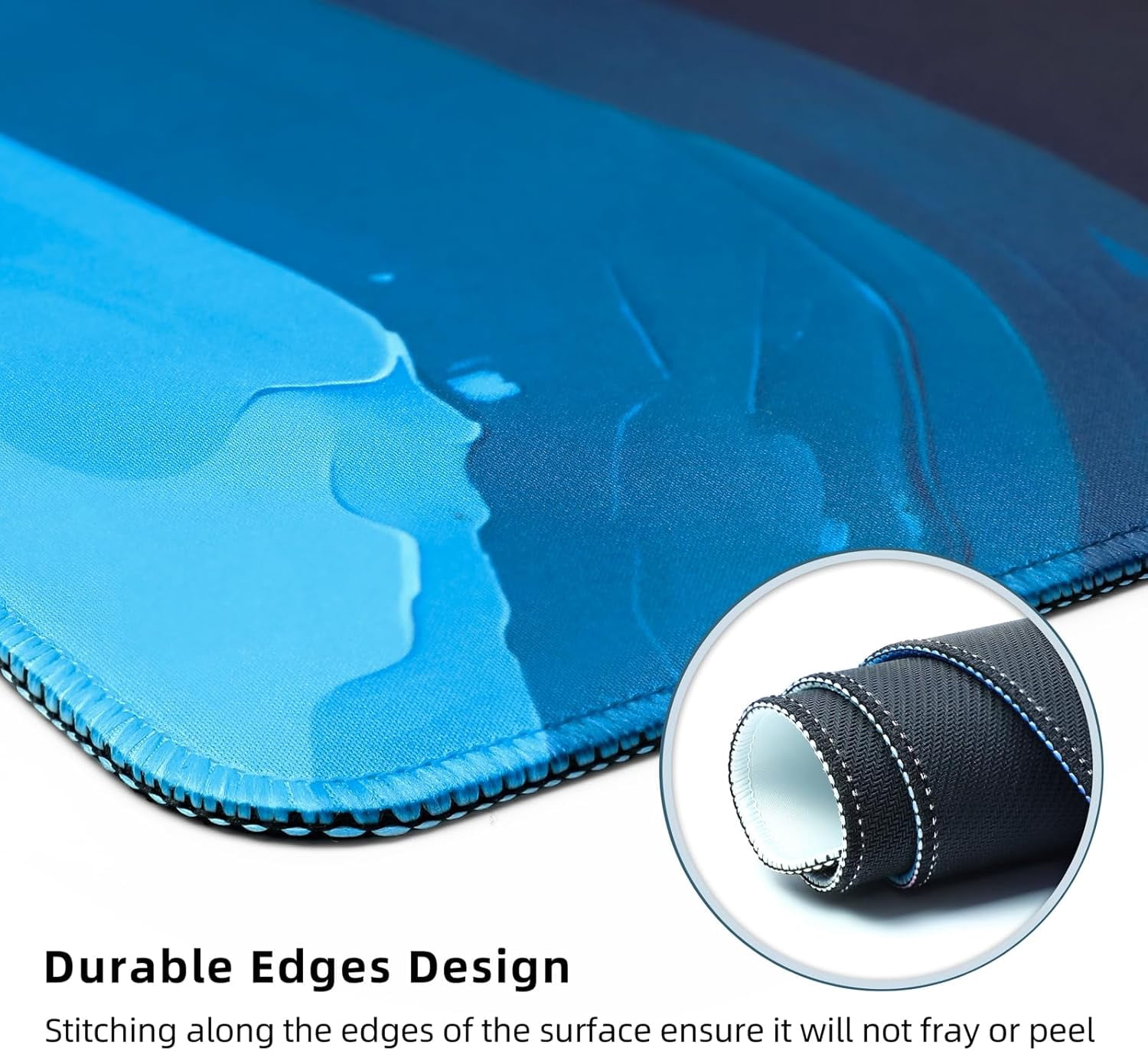 Gaming Mouse Pad for Desk,Large Mousepad Laptop, Sea Beach Ocean Waves Mouse Mat,Long XXL Waterproof Keyboard Pads,Big Non-Slip Mousepads for Game Office Home（31.5 x 11.9 in）