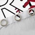 thumbnail image 4 of Homewish Cartoon Monogrammed R Black Out Curtains, White Red Baseball Curtains Pack of 2 (42x63 Each), Teens Kids Boys Girls Bedroom Curtains, Curtains and Drapes Decor, 4 of 6