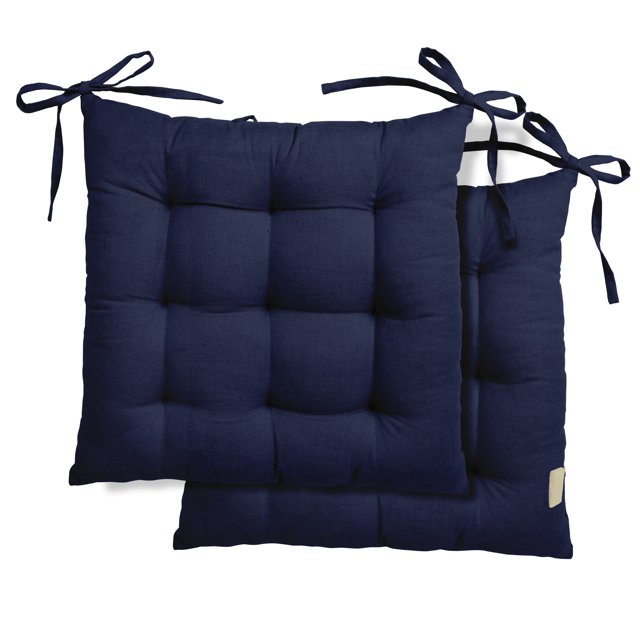 Vargottam Set of 2 Comfortable Chair Pads Seat Cushion with Full-Length Ties for Non-Slip Support Polyester Filling for Dining | Office | Kitchen Reduces Pressure & Washable