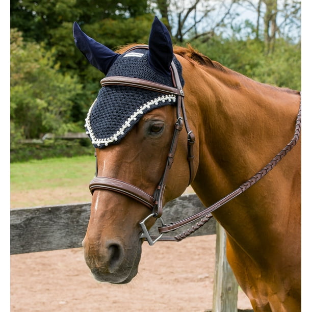 Equine Couture Fly Bonnet With Pearls And Crystals New Walmart Com