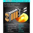 thumbnail image 3 of 4-pack amber/yellow led bulbs for turn signal lights 12v-24v extremely bright, 3 of 4