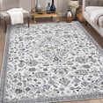 thumbnail image 2 of Haperlare 4x6 Vintage Floral Area Rug Oriental Rug, Soft Washable Rug Non Slip Low Pile Thin Rug Carpet for Living Room Bedroom Home Decor, Colorful, 2 of 8