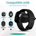 thumbnail image 4 of Comvin Compatible with Fitbit Sense & Fitbit Versa 3 Charger Replacement USB Charging Cable Dock Stand for Sense 2/Sense/Versa 4/Versa 3 Smartwatch, 2 Pack 3.3Ft Durable Portable Charger Dock Cord, 4 of 7