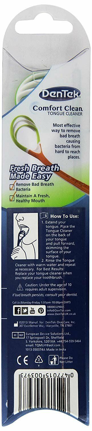 DenTek Comfort Clean Tongue Cleaner, Fresh Mint 1 ea (Pack of 2) - image 2 of 3