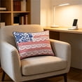thumbnail image 2 of Fuebueo Patriotic 4th of July Decorations for Home, American Flag Throw Pillow, Woven Americana Decor for Couch and Sofa, Stars and Stripes Cushion, Gift for Mom and Grandma, 2 of 11