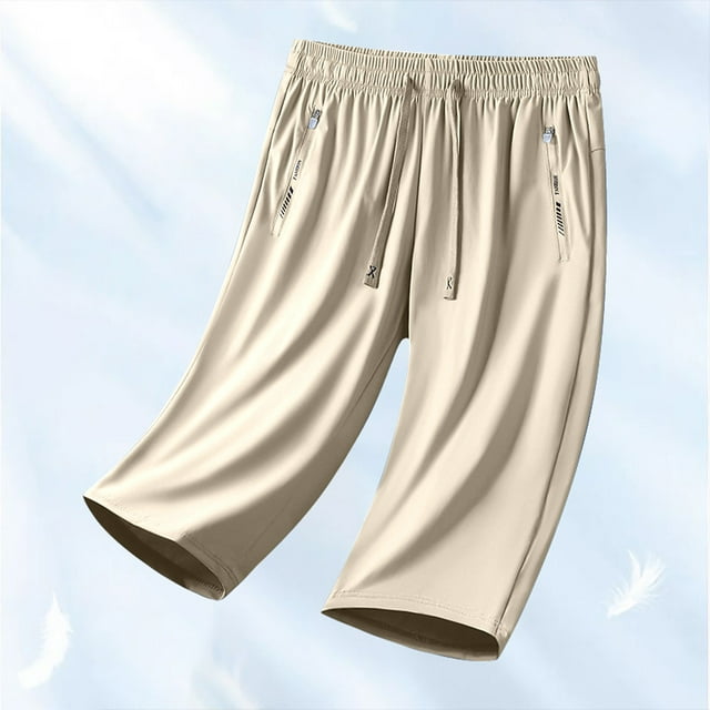 LOVZFMLL Women'S Spring Solid Color All Straight Leg With Zipper Pockets And Casual Pants Beige L