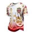thumbnail image 3 of 2026 Soccer Cup Raglan Short Sleeve T-Shirt for Men, Crew Neck Jersey Graphic Tee - England Lion & Flag Print Athletic Top for Daily Wear & Party Pink L, 3 of 5