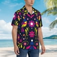 thumbnail image 5 of Disketp Hawaiian Shirts For Men,Colorful Mexican Print Mens Casual Short Sleeve Button Down Shirts Beach Shirt, 5 of 8