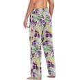 thumbnail image 6 of GZHJMY Purple Violets Men's Pajama Pants, Soft and Comfortable Lounge Sleep Bottoms with Pockets, Men's Sleepwear with Custom Print, X-Large, 6 of 7
