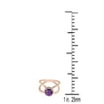 thumbnail image 4 of AoneJewelry 0.85 Carat 6MM Round Amethyst and Diamond Ring In 10K Solid Rose, White & Yellow Gold, 4 of 5