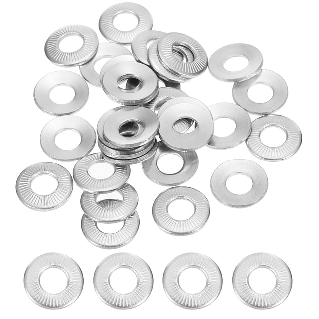Rondelles Plates en Acier Inoxydable 304 M6x14mm Belleville Ressort Disque Rondelle Joint Métrique Conique 100 Pack