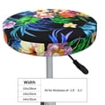 thumbnail image 4 of Balery Colorful Flowers Velvet Round Bar Chair Cushion Cover Adjustable, Protects From Scratches And Stains, Soft & Washable Ideal For Wooden And Metal Stools - 13 Inch, 4 of 7