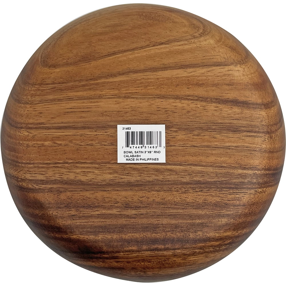 South Seas Native Treasures Acacia Wood Round Satin Calabash 3"x8"