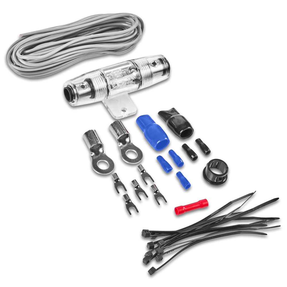 Belva BXA5002 Amplifier + Belva BAK82 8 Gauge Amp Kit 250W Class AB 2-Channel Amplifier Package