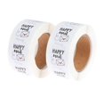 thumbnail image 1 of 2 rollos de pegatinas Happy Mail, 1000 etiquetas adhesivas, etiquetas de sellado decorativas redondas de 1 pulgada, para C, 1 of 4
