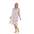 thumbnail image 3 of JEFFRICO Nightgowns for Women - Short Sleeve Soft Womens Nightgowns & Sleepshirts - Round Neck Pajamas Dress for Lounging, Sleeping & Casual Wear, 3 of 11