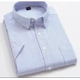 thumbnail image 6 of Men's Striped Shirt: Non-Iron Pure Cotton Oxford Business Casual Shirt, 6 of 6