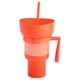 thumbnail image 1 of Snack Bowl Drink Cup con pajita de gran capacidad Drink Snack Bowl para Cinema Beach, 1 of 6