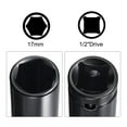thumbnail image 3 of Uxcell Socket Accessory Set, 17mm Extra Long Deep Socket 1/4" Hex Shank Impact Adapter with 1/2" Drive, 3 of 5