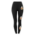 thumbnail image 3 of DDAPJ pyju Womens Halloween Leggings Cute Ghost Print High Waisted Stretch Yoga Pants Spooky Season Party Tights Black#12 L, 3 of 4