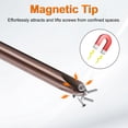 thumbnail image 4 of Uxcell 2pcs Destornillador Y3 Punta Y 6.3" Destornilladores Magnéticos 3.35" Acero Aleado S2 Tratado Térmicamente con Mango Ergonómico para Reparaciones de Hágalo Usted Mismo, Rojo Marrón, 4 of 7
