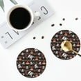 thumbnail image 4 of Honeii Pirate skull Print Leather Coaster Set of 4, Ideal for Safeguarding Your Furniture from Drinks Spills and Effortless cleanup-Round Shape, 4 of 6