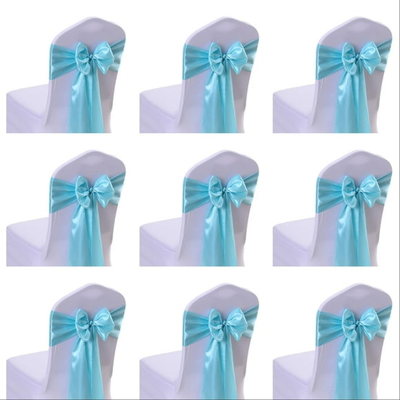Satin Chair Sashes with Bands Stretch Ribbon Bows for Wedding Decorations Party Events Banquet Hotel Home Kitchen Chair Covers Living Room Bedroom Enhancements Bowless Design Silk Material
